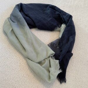Calvin Klein Two-Tone Mint Gray and Navy Blue Scarf Wrap